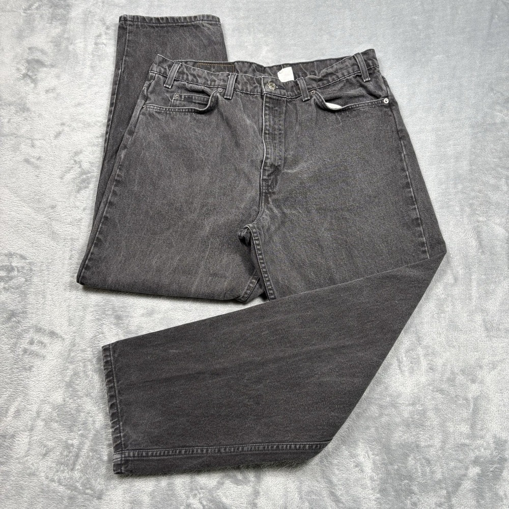 Vintage Levis 550 Jeans 35x30 Black Denim Relaxed Fit Orange Tab 1997